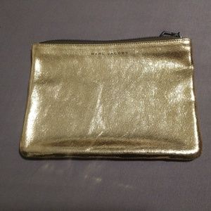 Marc Jacobs Gold Leather Clutch